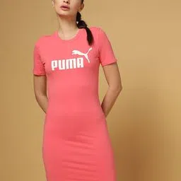 puma Logo Print Bodycon Mini Dress-picture-26