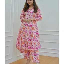 kiana house of fashion Women Floral Print Straight Kurta Set-picture-43