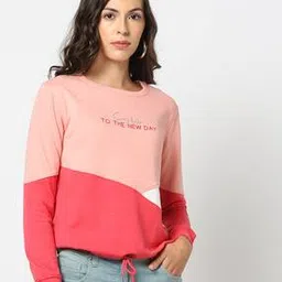 hawt Women Colourblock Regular Fit Sweatshirt-picture-49