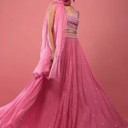 Embroidered Flared Lehenga Choli Set-image-0