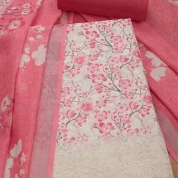 soch  Women Floral Unstitched Dress Material image 1