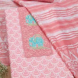 soch Women Cotton Ethnic Motif Unstitched Dress Material image 1