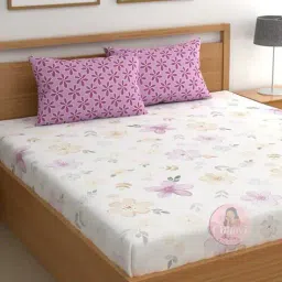 chhavi india Microfiber Bedsheet With 2 Pillow Cover image 1