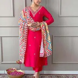 piludi Women Embroidery Straight Kurta Set-picture-30