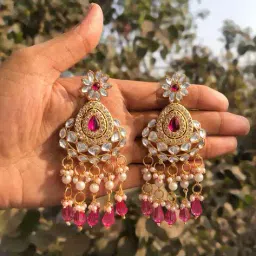 brado jewellery Women Gold Plated Drop Earrings image 1