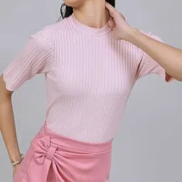 Shein Short Sleeve Ribbed Slim Fit Top-picture-53