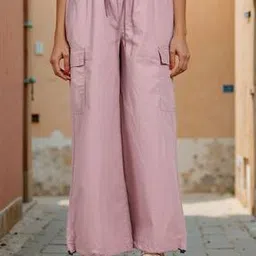 Shein Ankle Length Wide Leg Pants with Pockets-picture-29