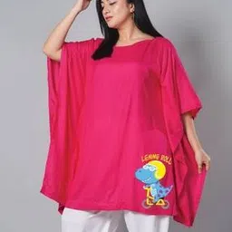 svaraa Women Graphic Print Flared Kurti with Kaftan Sleeves-picture-30