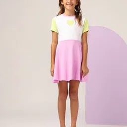 u.s. polo assn. Girls Colour-block Fit and Flare Dress-picture-21
