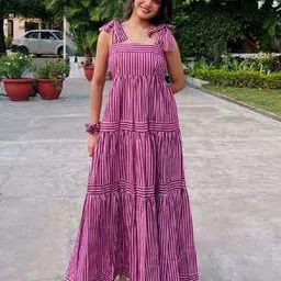 whatnot style Women Stripes Flared Kurta-picture-22