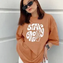 culpi Women Typographic Print Loose-Fit Crew-Neck T-Shirt-picture-25