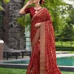 rekha maniyar Women Bandhani Printed Saree with Lace Border-picture-27