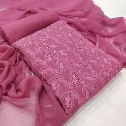 griva designer Paisley Embroidered Dress Material-picture-29