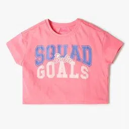 yousta Girls Core Typographic Print Boxy Fit Round-Neck T-Shirt-picture-40
