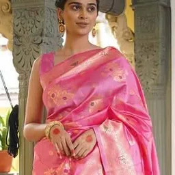 subham Women Floral Woven Saree with Contrast Border-picture-38