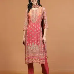 mbz.in by meena bazaar Women Floral Print Straight Kurta Suit Set-picture-25