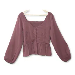 molcha by babita singh Women Relaxed Fit V-Neck Top image 1