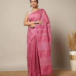indie picks Hand Kantha Work Bansbara Silk Saree-picture-43