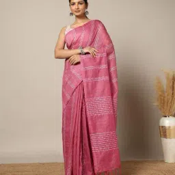 indie picks Hand Kantha Work Bansbara Silk Saree image 1