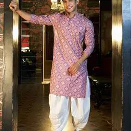 shasak Men Regular Fit Long Kurta with Mandarin Collar-picture-31