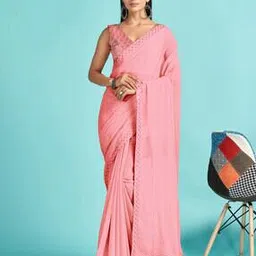 ri-wah Chiffon Saree with Embellished Border-picture-32