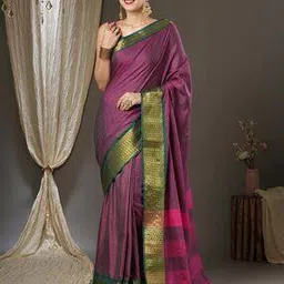 ri-wah Saree with Contrast Zari Woven Border-picture-35