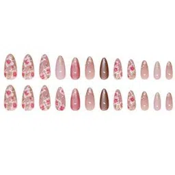 pink truck Set Of 24 Floral Print Reusable Nails-picture-31