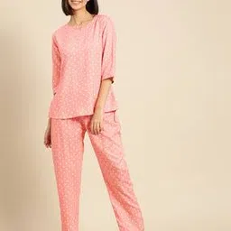 ichaa Polka-Dot Top & Pyjamas Set-picture-39