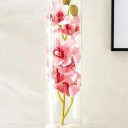 home centre Gloria Prism Artificial Orchids in Glass Pot-picture-48