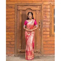 indie picks Women Banarasi Silk Kanjivaram Saree-picture-14