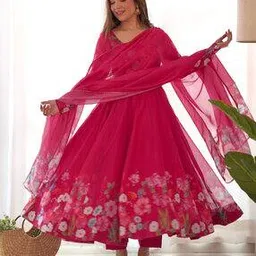 fusionic Women Embellished Anarkali Kurta Set-picture-32