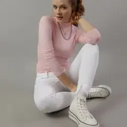 american eagle Women Regular Fit Turtleneck T-Shirt-picture-16