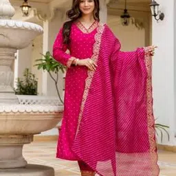 hetvi creation Women Embroidery Straight Kurta Set-picture-47