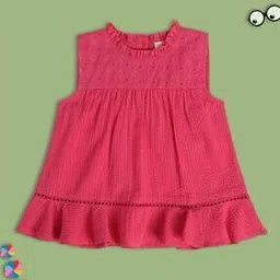 miniklub Girls Textured Flared Frock-picture-48