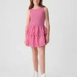 gap kids Knitted Eyelet Short-Sleeve Dress-picture-17