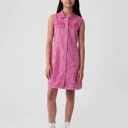 gap kids Girls Washed Shirt Dress-picture-20