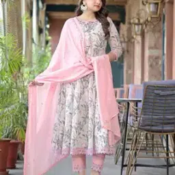 kiana house of fashion Women Floral Kurta Set-picture-25