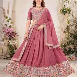 shopgarb Women Embroidered Flared Lehenga Choli Set-picture-31
