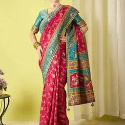 ri-wah Women Ethnic Design Traditional Saree with Blouse Piece          -picture-20