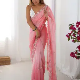 ri-wah Women Embellished Design Traditional Saree with Blouse Piece         -picture-20