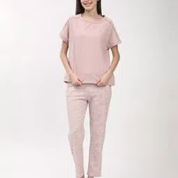 r&b Women Floral T-Shirt & Pyjamas Set-picture-47