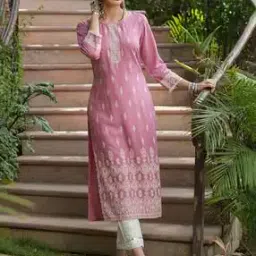 maai we complete you Floral Print Round-Neck Straight Kurta-picture-42