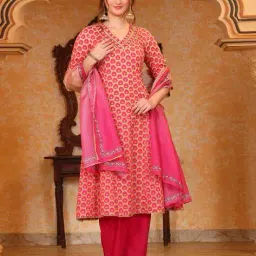 aurelia Women Printed A-Line Kurta Set image 1