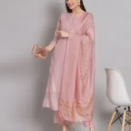 vredevogel Floral Woven Straight Kurta with Pants & Dupatta-picture-46