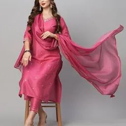 gosriki Embroidered Straight Kurta Set-picture-53