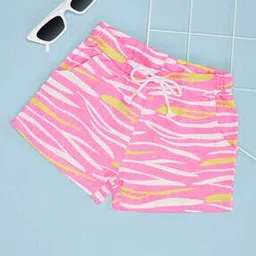 pantaloons junior Girls Printed Slim-Fit Shorts with Drawstring Waist-picture-17