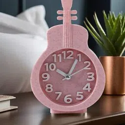 savya home Violin Shaped Aesthetic Clock  Table Clock-picture-21