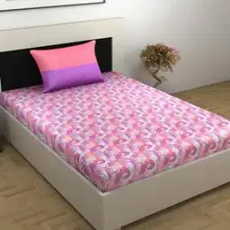 divine casa Floral Bedsheet With 1 Pillow Cover-picture-35
