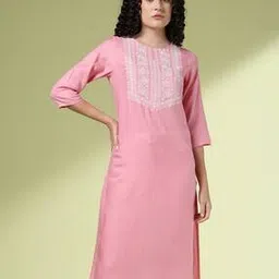 acai Women Embroidered Straight Kurta-picture-14