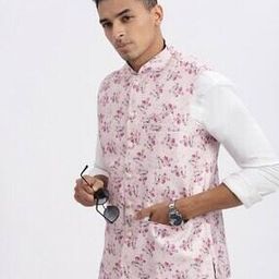 showoff Men Floral Print Slim Fit Nehru Jacket-picture-16
